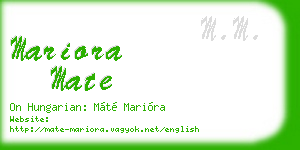 mariora mate business card